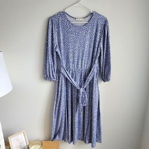 COPY- Modest Soft powder Blue dress with white spots